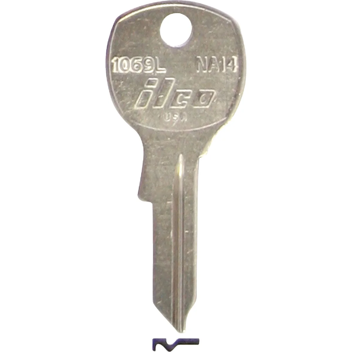 World-Class ILCO National Nickel Plated File Cabinet Key NA14 10-Pack Fine