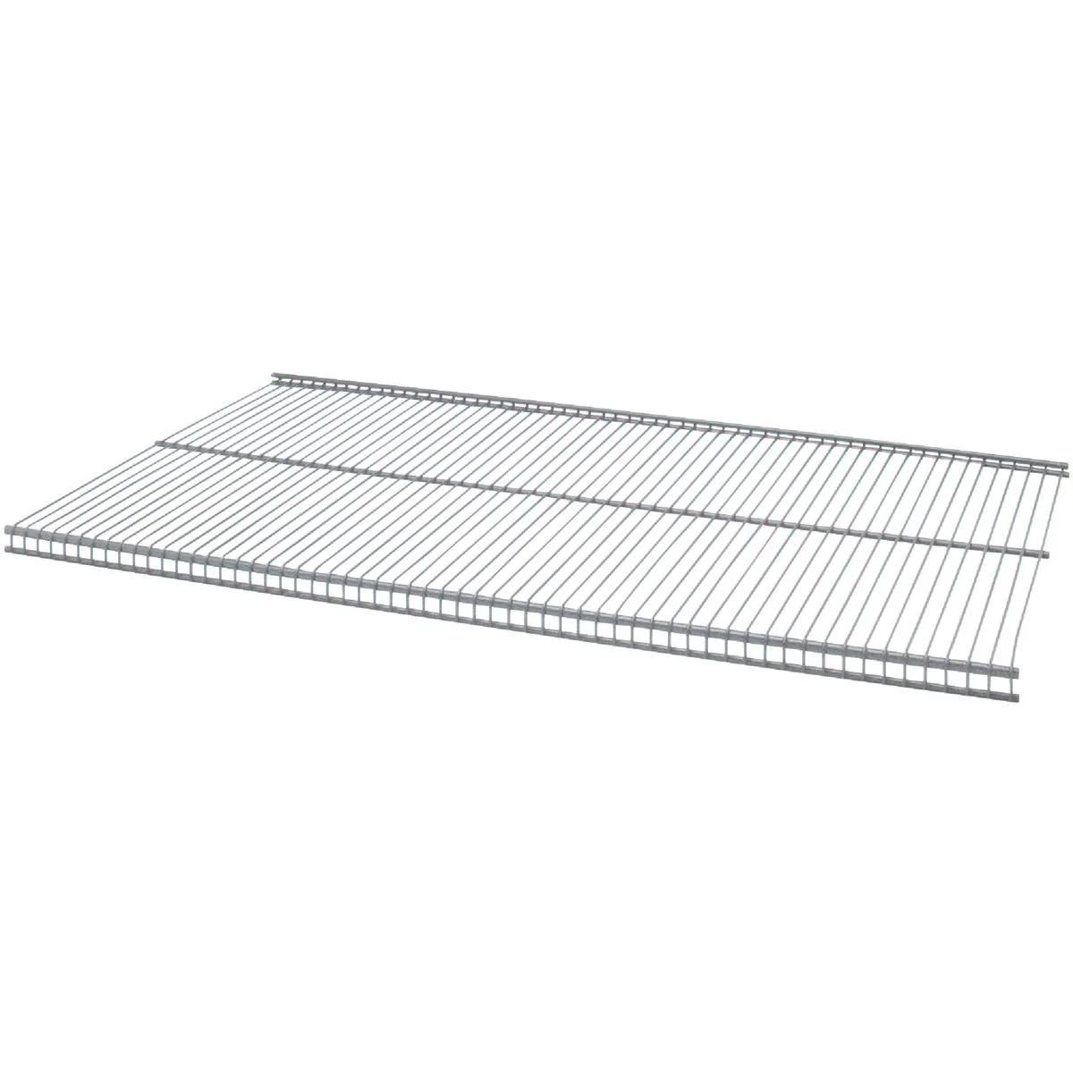 Contemporary Organized Living domRail 4 Ft. W. x 12 in. D Profile Ventilated Closet Shelf Nickel Authentic