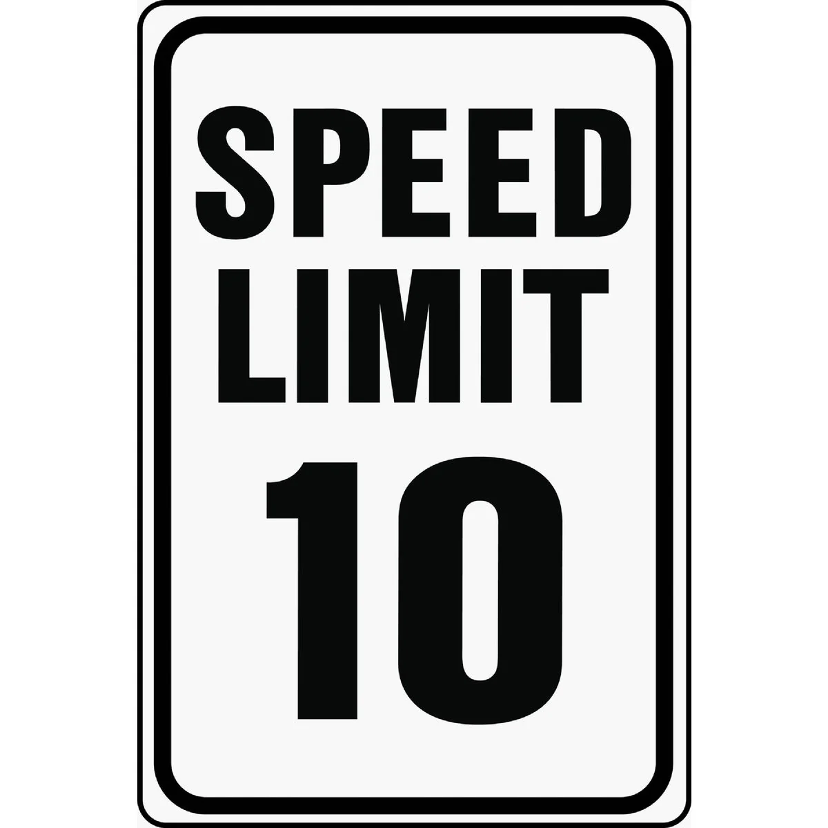 Minimalist Hy-Ko Heavy-Duty Aluminum Sign Speed Limit 10 Powerful