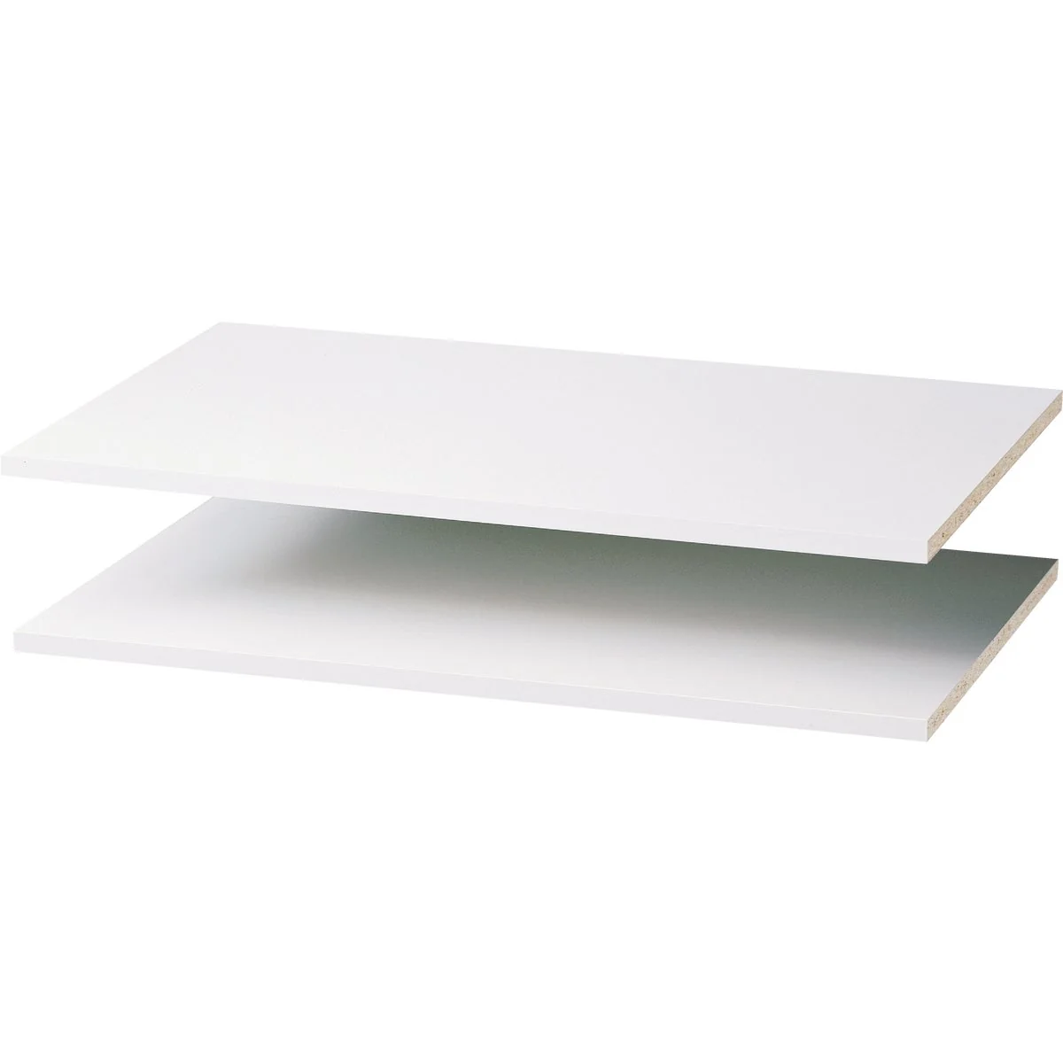 Verified Easy Track 3 Ft. W. x 14 In. D. Laminated Closet Shelf White 2-Pack Versatile