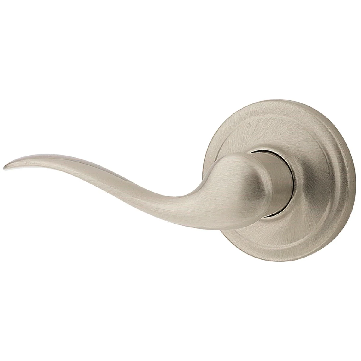 Luxury Kwikset Signature Series Satin Nickel Left-Hand Tustin Dummy Door Lever Crafted