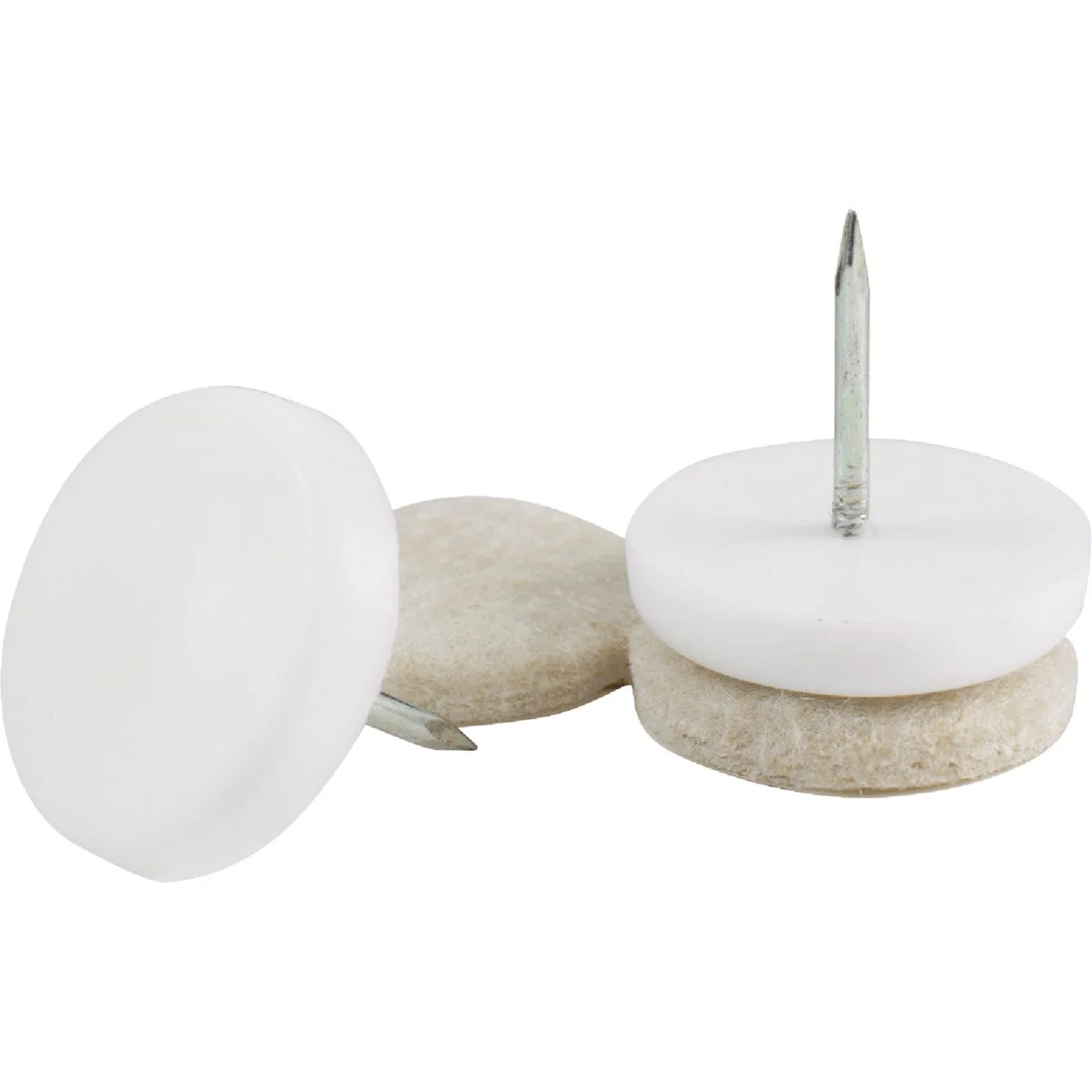 High-Grade Do it 1-1 8 In. Round Nail on Furniture Glide 8-Pack Natural
