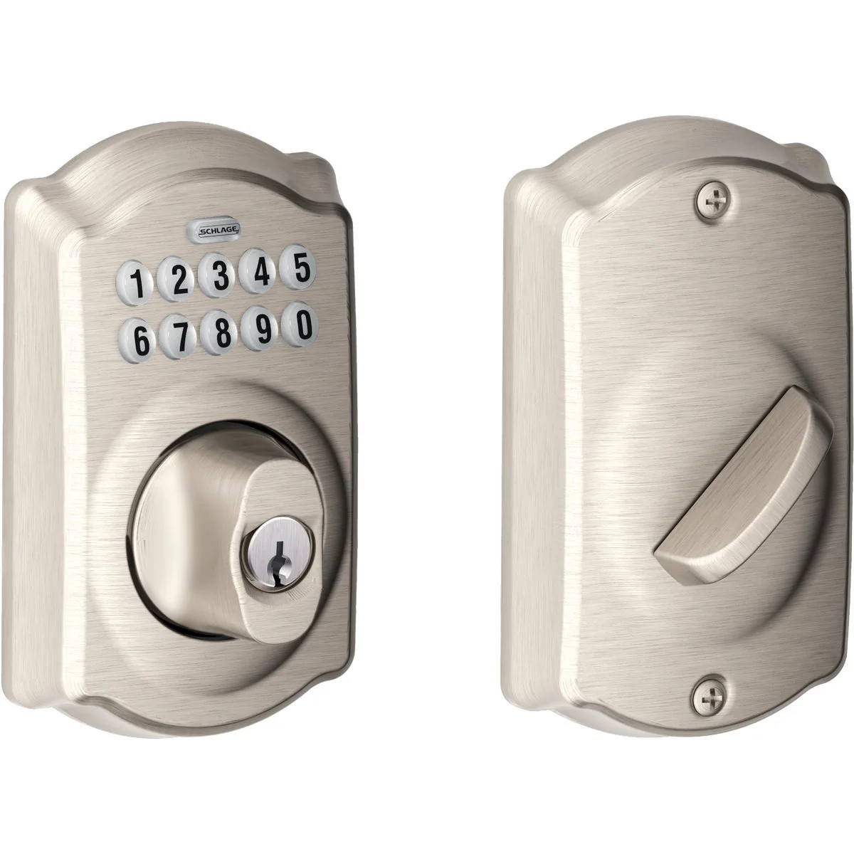 Unique Schlage Keypad Satin Nickel Electronic Deadbolt Smart