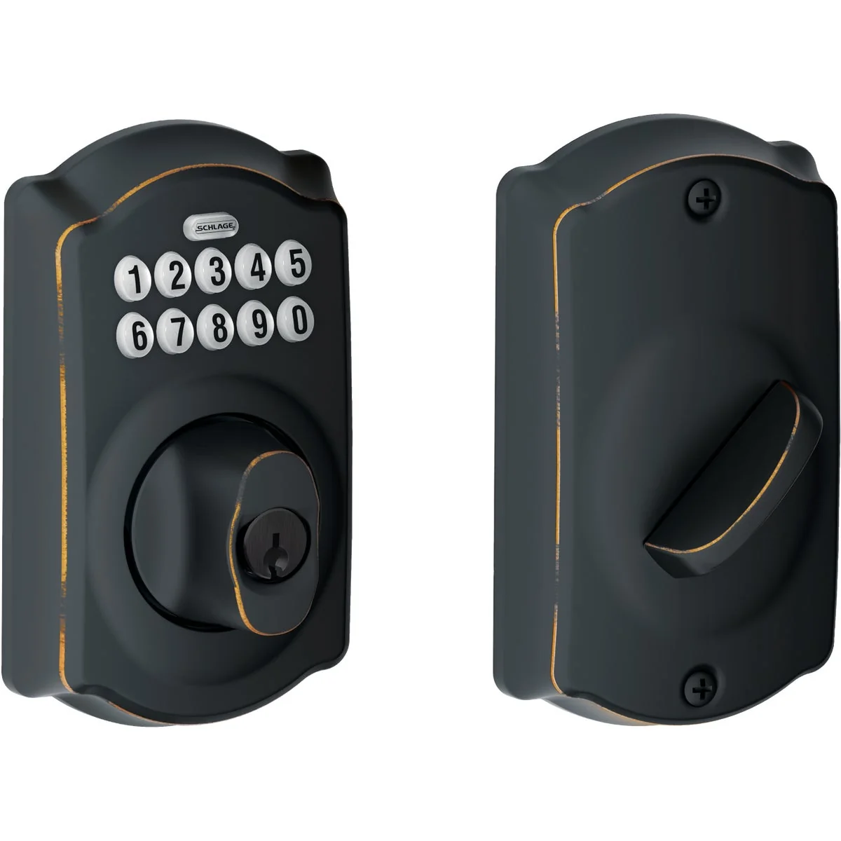 Flexible Schlage Keypad Aged Bronze Electronic Deadbolt Next-Generation