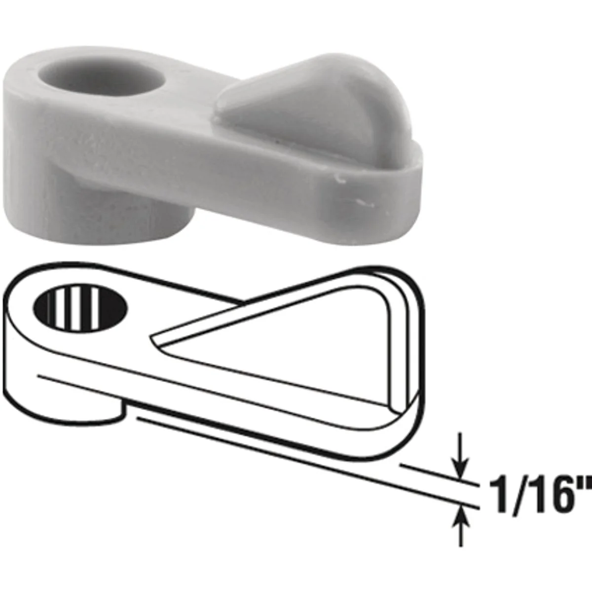 Verified Prime-Line 1 16 In. Gray Plastic Window Screen Clip 8 Count Elite