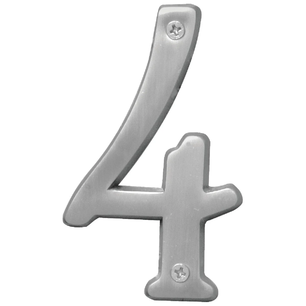 Powerful Hy-Ko Prestige Series 4 In. Satin Nickel House Number Four Top-Quality