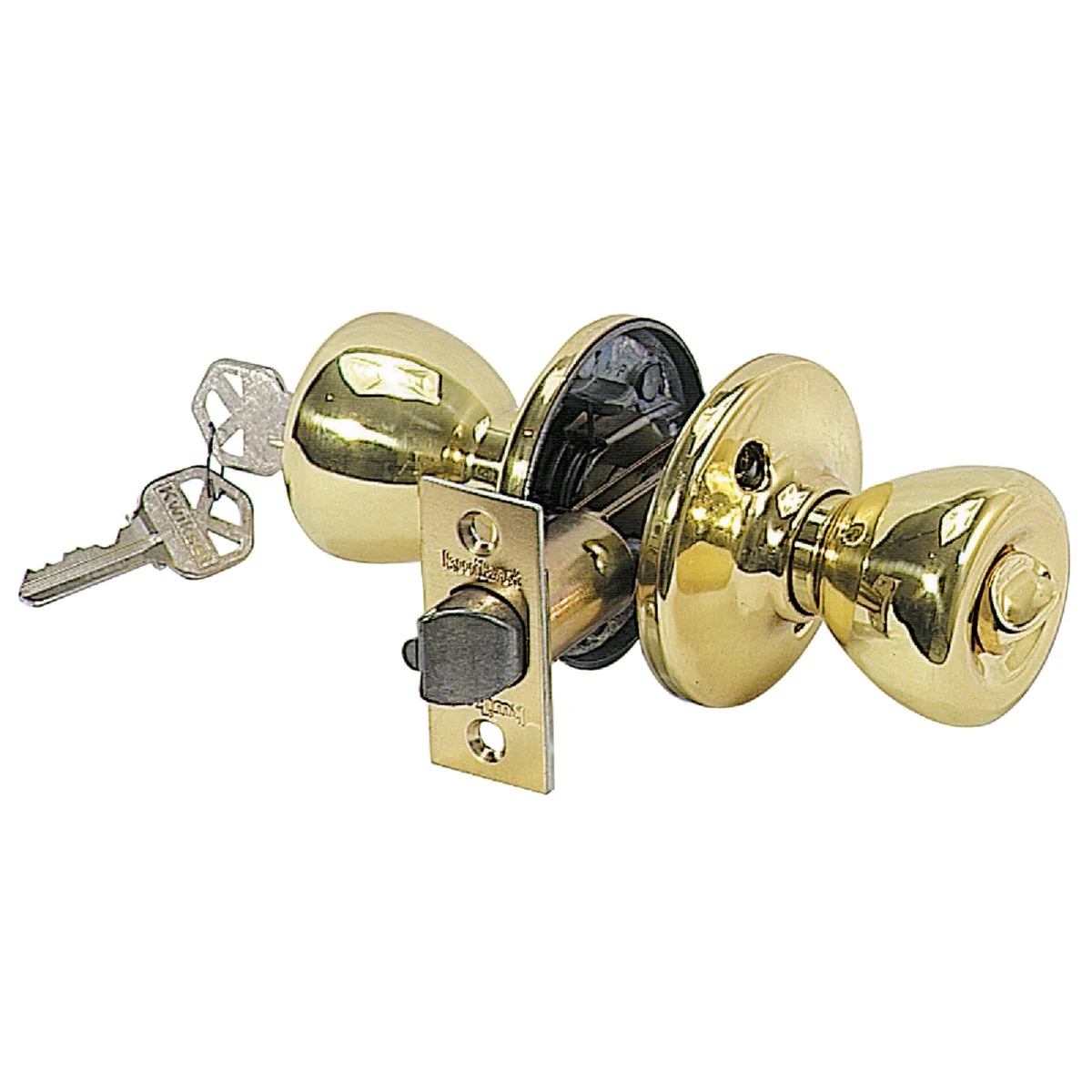Proven Kwikset Tylo Polished Brass Entry Door Knob Reliable