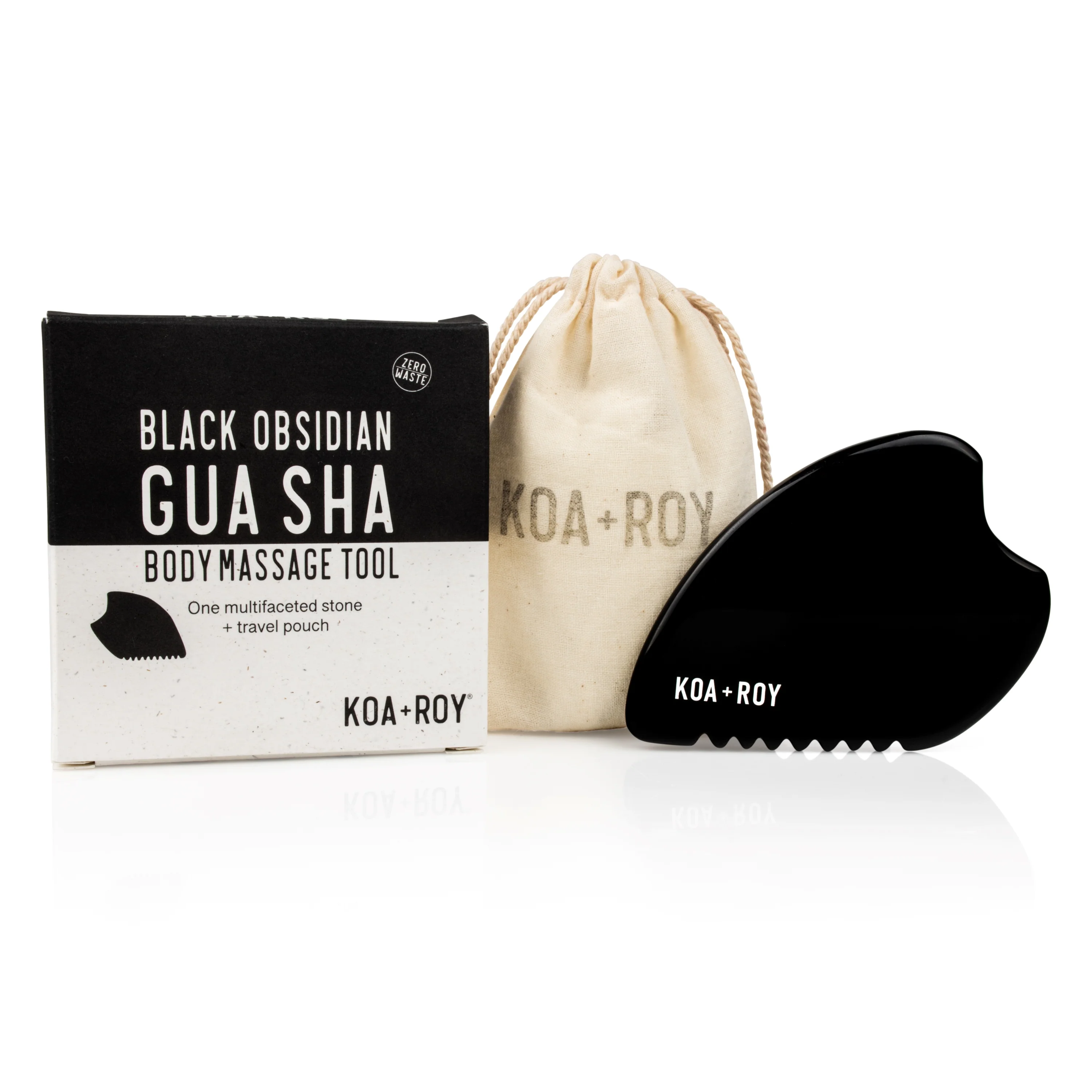Organic KOA ROY Large Black Obsidian Body Gua Sha Tool Pure