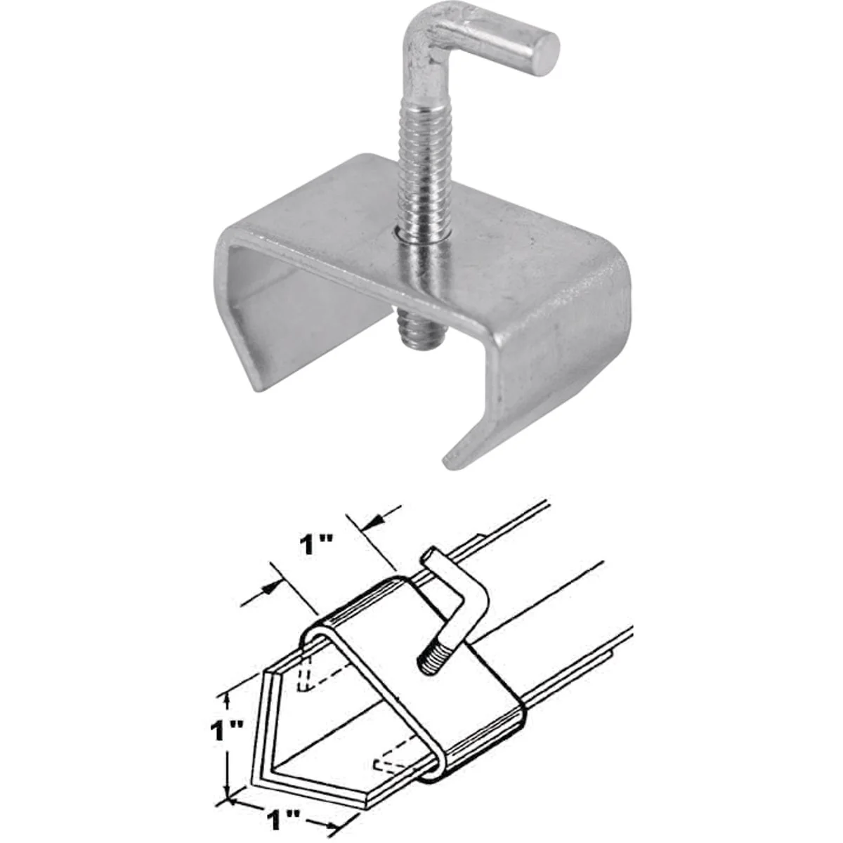 Official Prime-Line 1 In. Steel Bed Rail Clamp 2-Pack Smooth