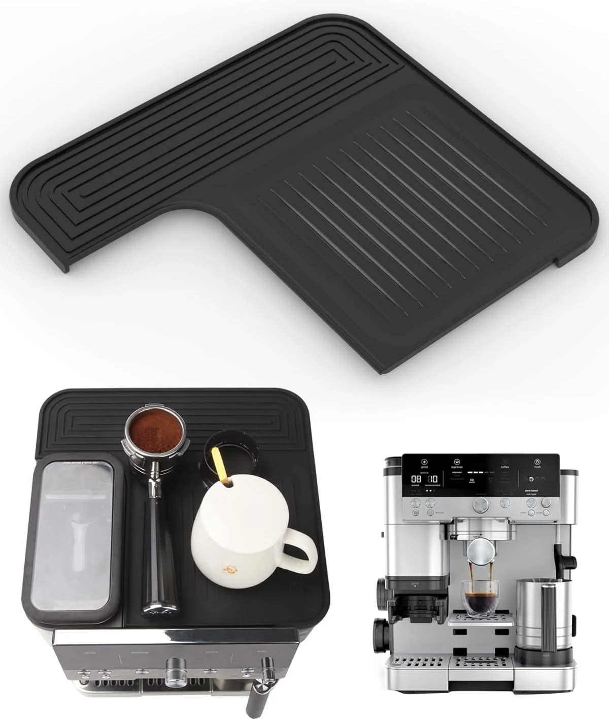 Contemporary Top Mat for Ninja Luxe Espresso Coffee Machine ES601 ES701 – Protects Top Surface – Food-Grade Silicone - Grinder Access Unblocked - Waterproof Exceptional