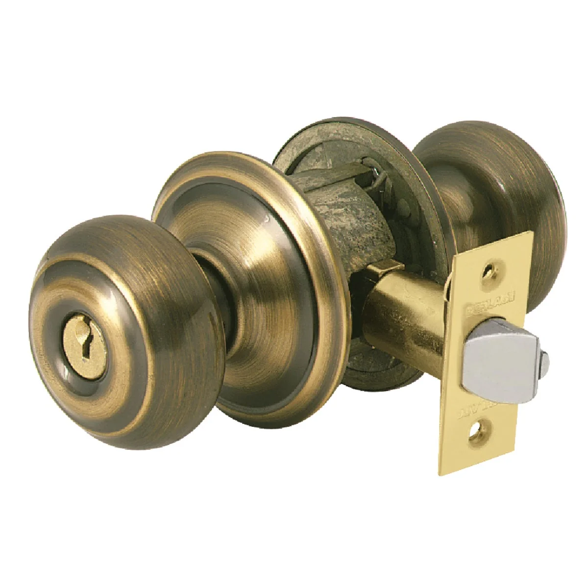 High-End Schlage Georgian Antique Brass Entry Door Knob Proven