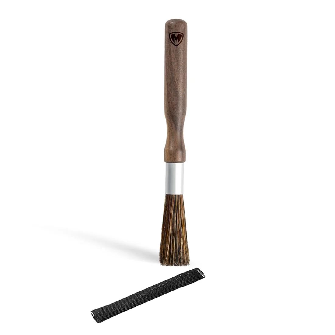 Environmentally Friendly Magnet Professional Coffee Grinder Cleaning Brush Coffee Brush Handling Accessory Tool Walnut Brush Handle Natural Bristle with Magnetic snap for Minimalist
