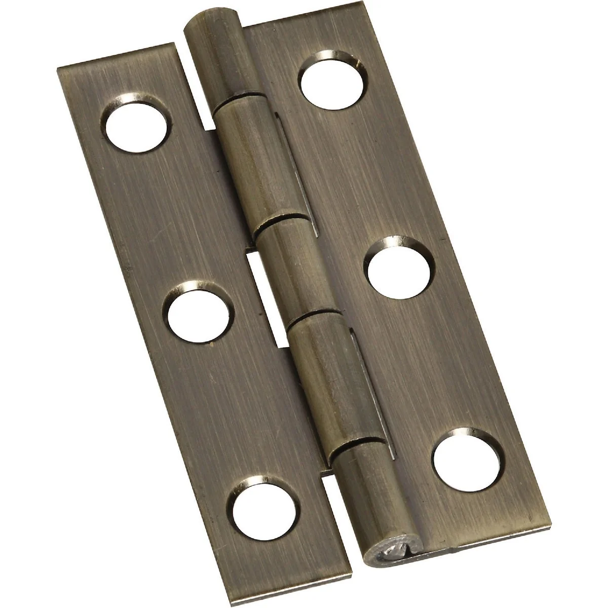 Safe National 1 In. x 2 In. Antique Brass Narrow Decorative Hinge 2-Pack Next-Generation