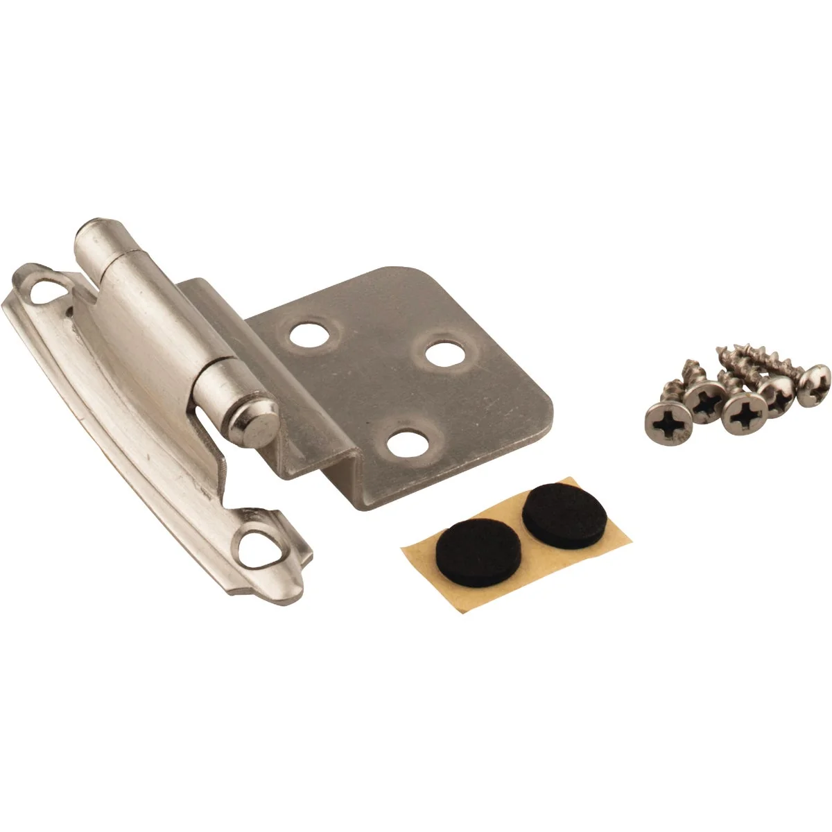 Original KasaWare 3 8 In. Satin Nickel Self-Closing Inset Hinge 2-Pack Prestigious