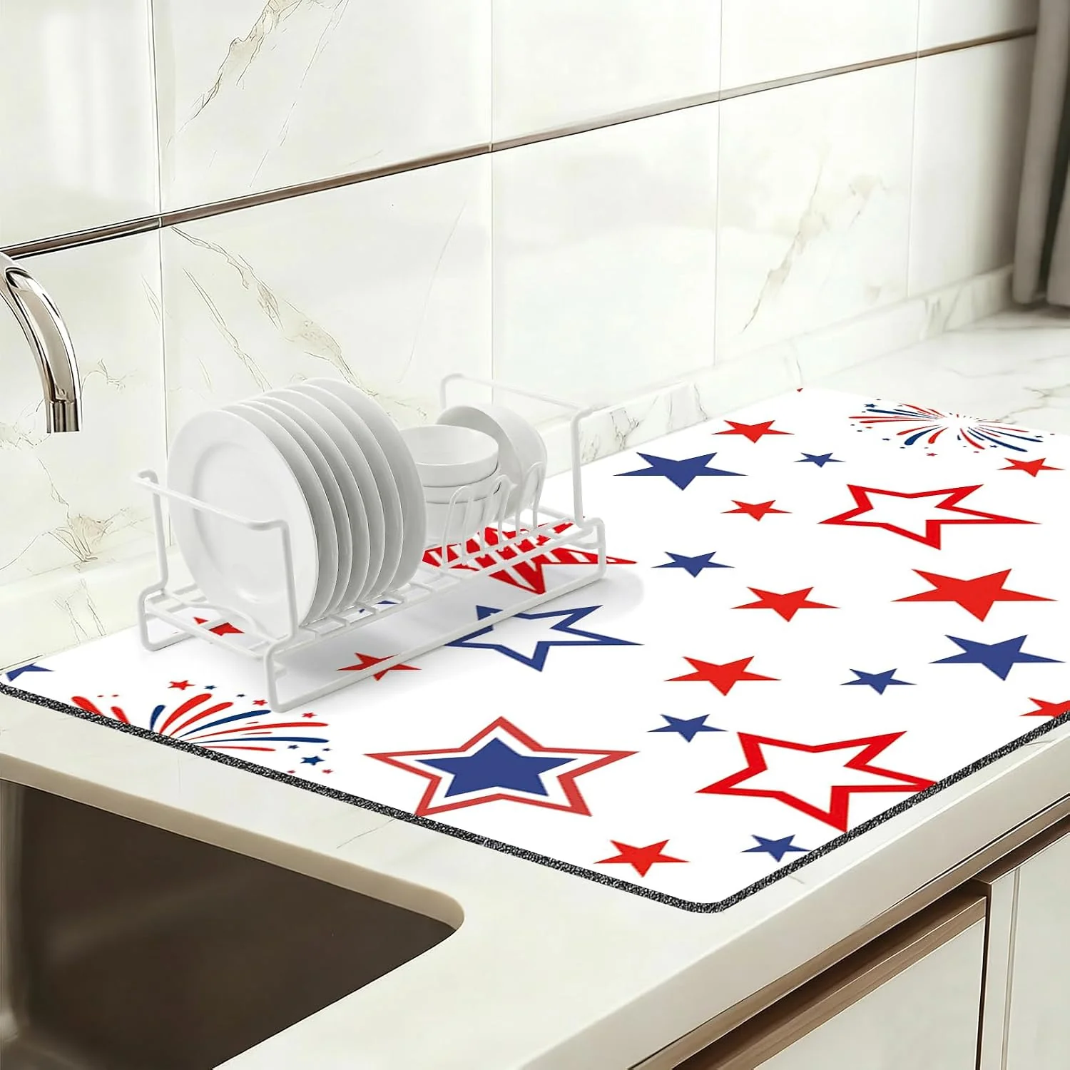 Original Absorbent Dish Drying Mat for Coffee Makers Kitchen Green