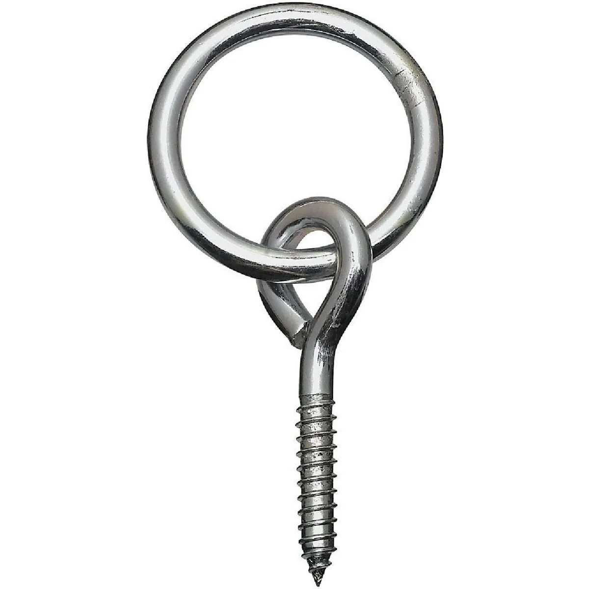 Eco-Friendly National 2 In. Dia. x 5 16 In. Thick Zinc-Plated Steel Hitch Ring with Screw Eye Efficient