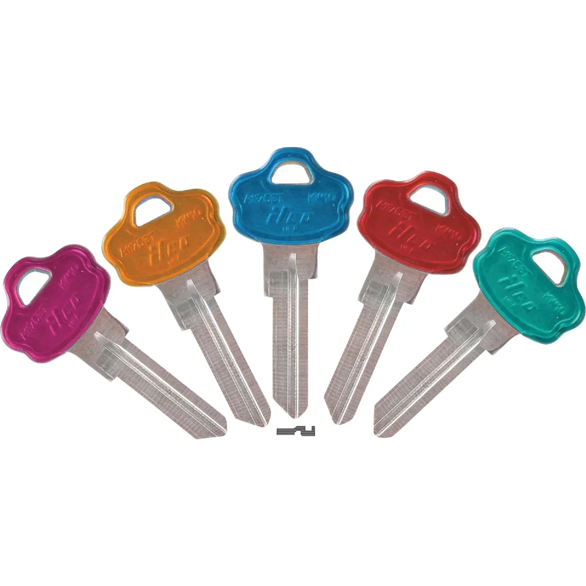Green ILCO Kwikset Assorted Design Decorative House Key KW10PC 5-Pack Clean