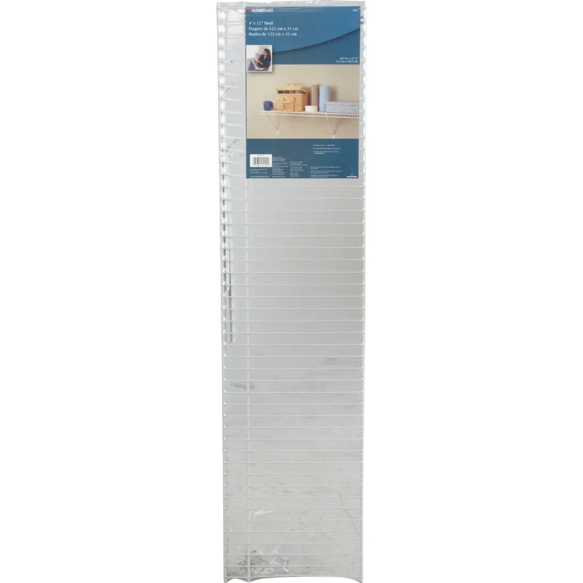 Selected ClosetMaid 4 Ft. W. x 12 In. D Ventilated Shelf Kit White Flexible
