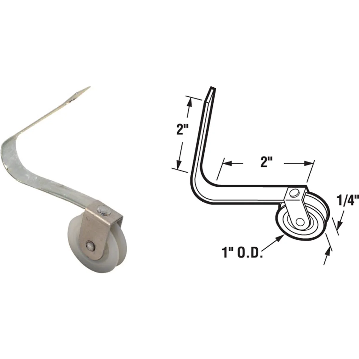 Dependable Prime-Line 1 In. x 1 4 In. V-Shaped Screen Door Tension Spring with Roller Functional