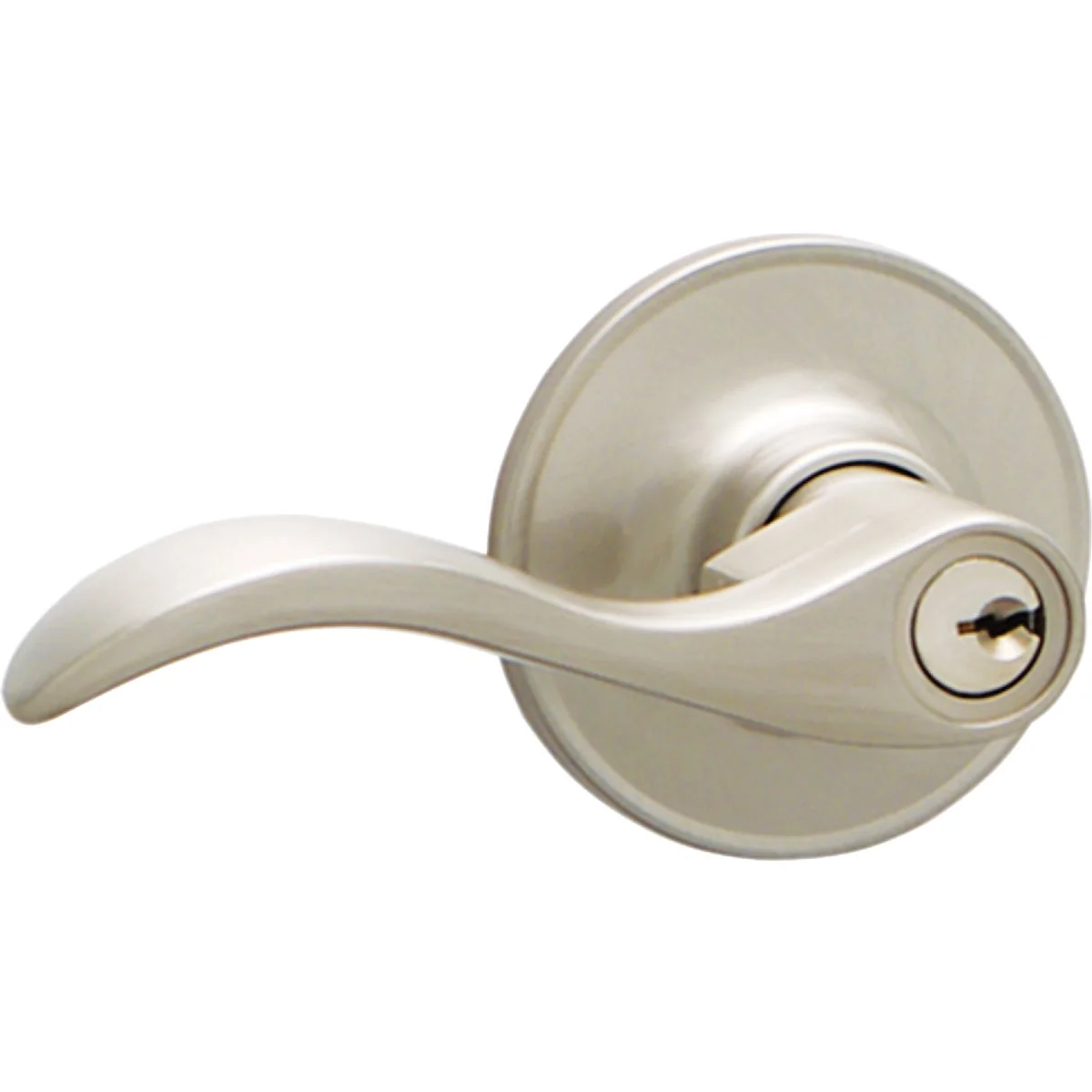 Minimalist Dexter Satin Nickel Seville Entry Door Lever Functional