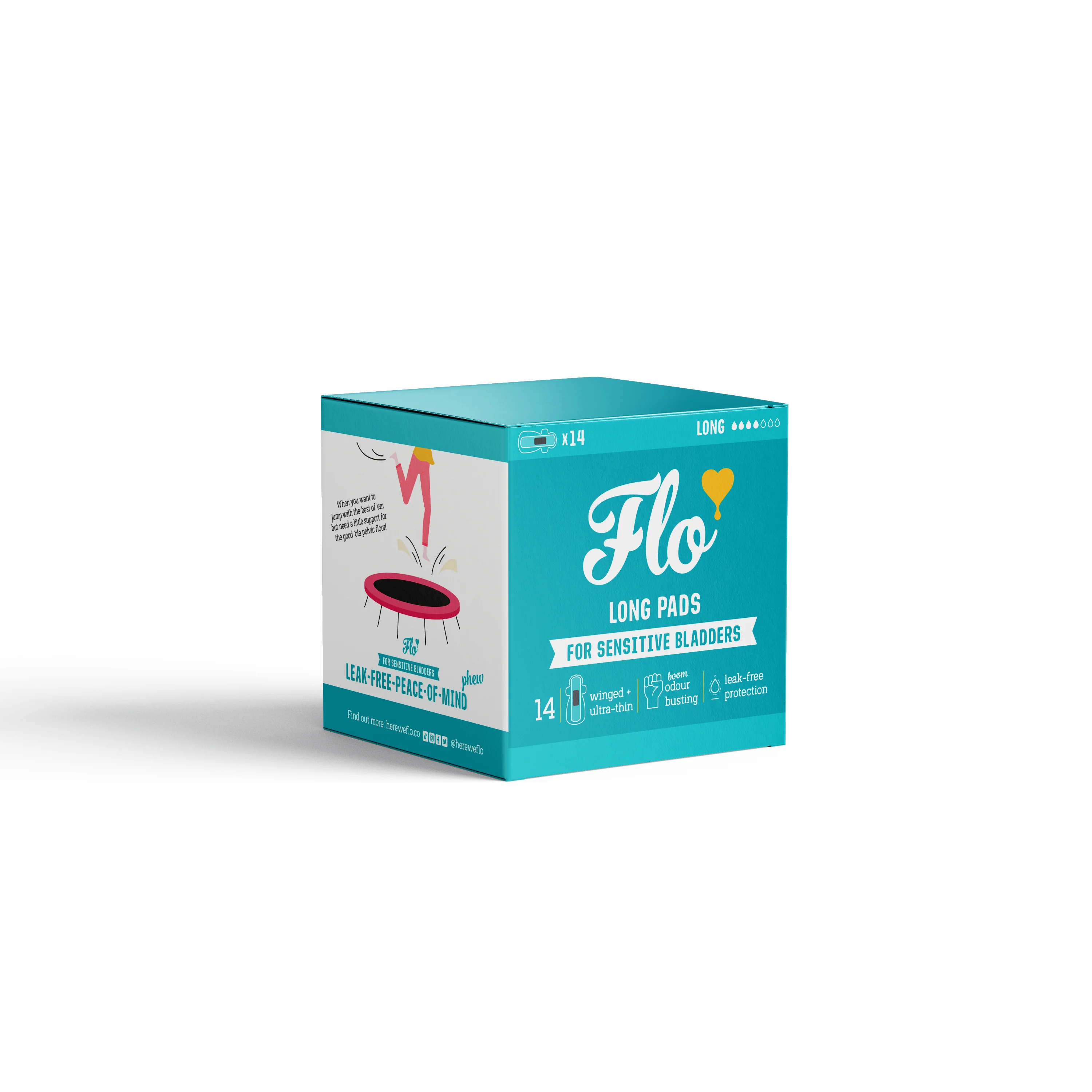 Casual Here We Flo Flo Sensitive Bladder Bamboo Long Pads Organic