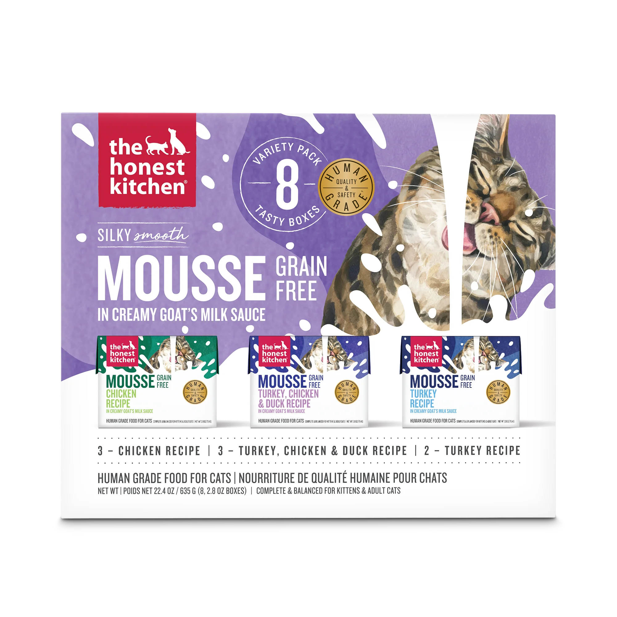 Superior The Honest Kitchen Mousse Wet Cat Food - Cat Mousse with Goat's Milk Variety Pack Efficient