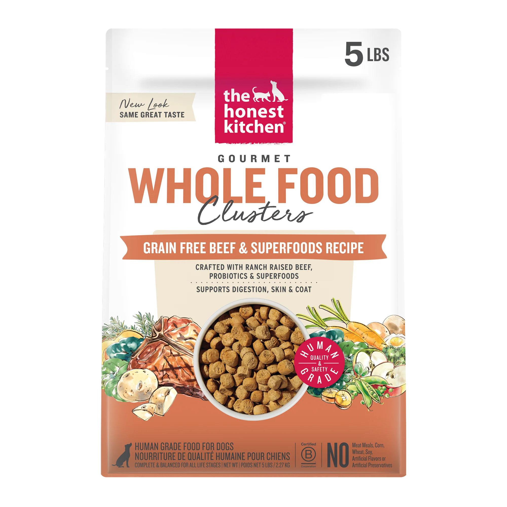 Verified The Honest Kitchen Dry Dog Food Grain Beef Whole Food Clusters Fine Crafted