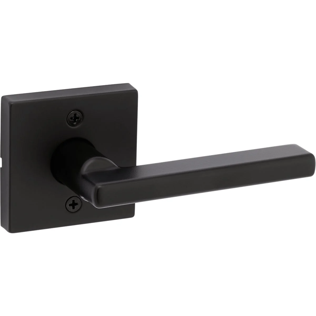Contemporary Kwikset Halifax Matte Black Steel Passage Lever Certified