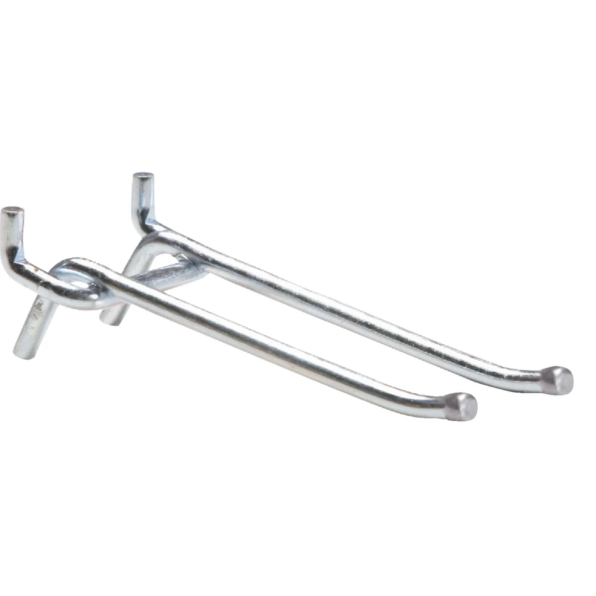 Enhanced 4 In. Double Arm Ball Tip End Straight Pegboard Hook Lightweight