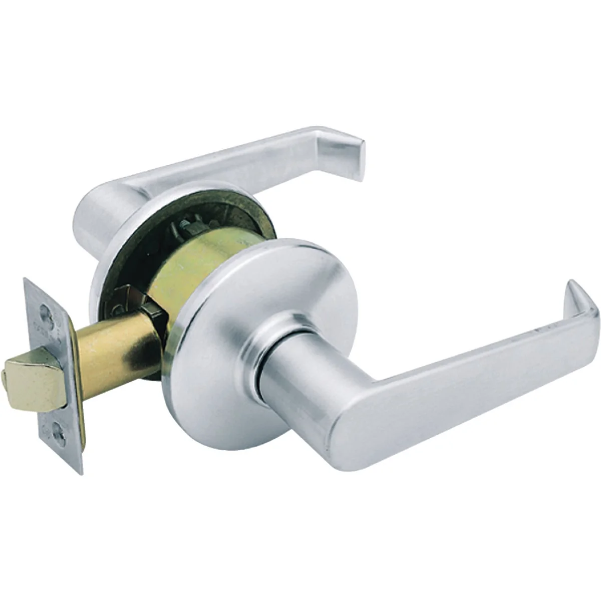Sophisticated Schlage Satin Chrome Passage Door Lever Functional