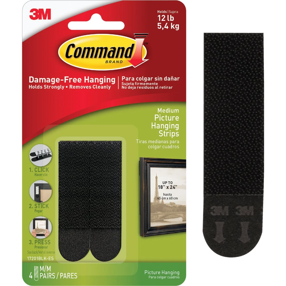 Next-Generation Command 3 4 In. x 2-3 4 In. Black Interlocking Picture Hanger 4 Count Stylish