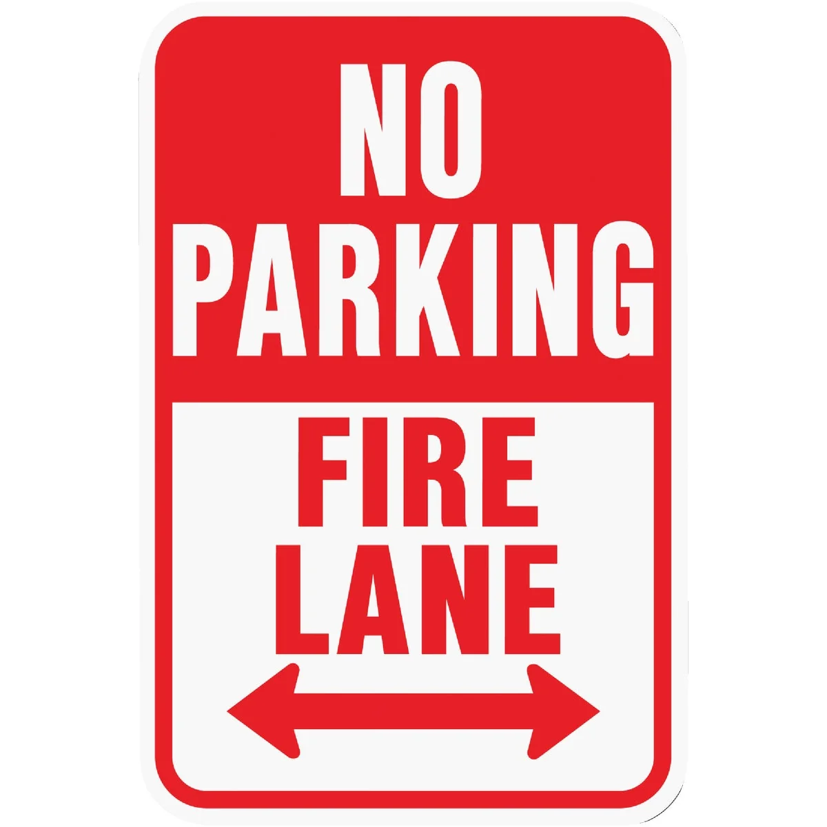 Advanced Hy-Ko Heavy-Duty Aluminum Sign No Parking Fire Lane Smooth