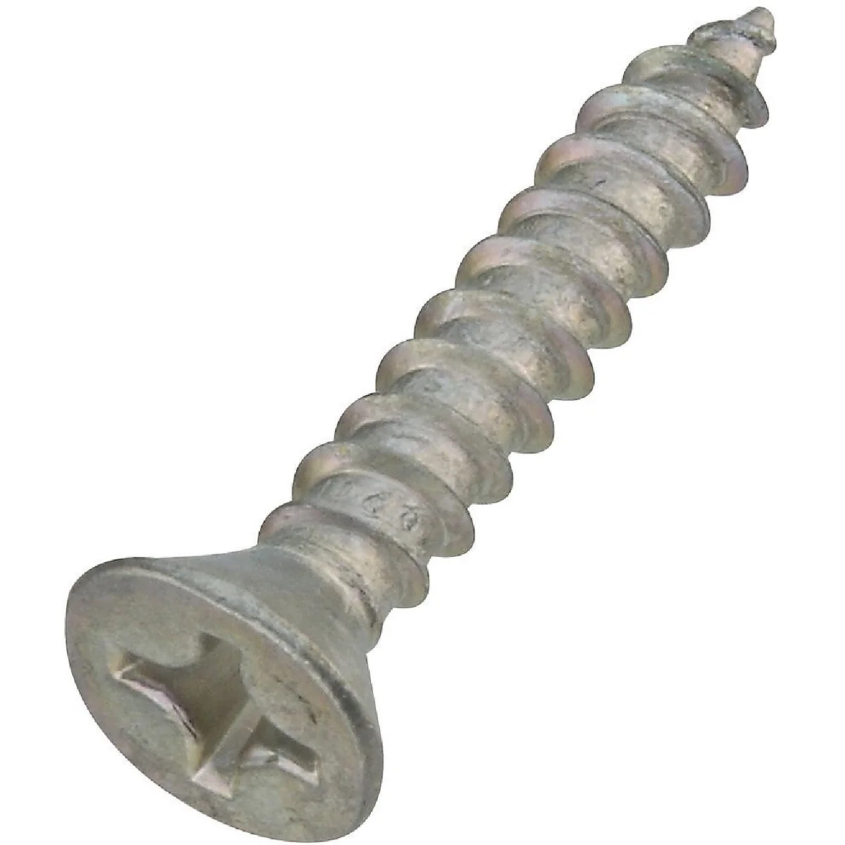 Versatile National 12 x 1-1 4 In. Phillips Flat Head Zinc Wood Screw 18 Ct. Environmentally Friendly