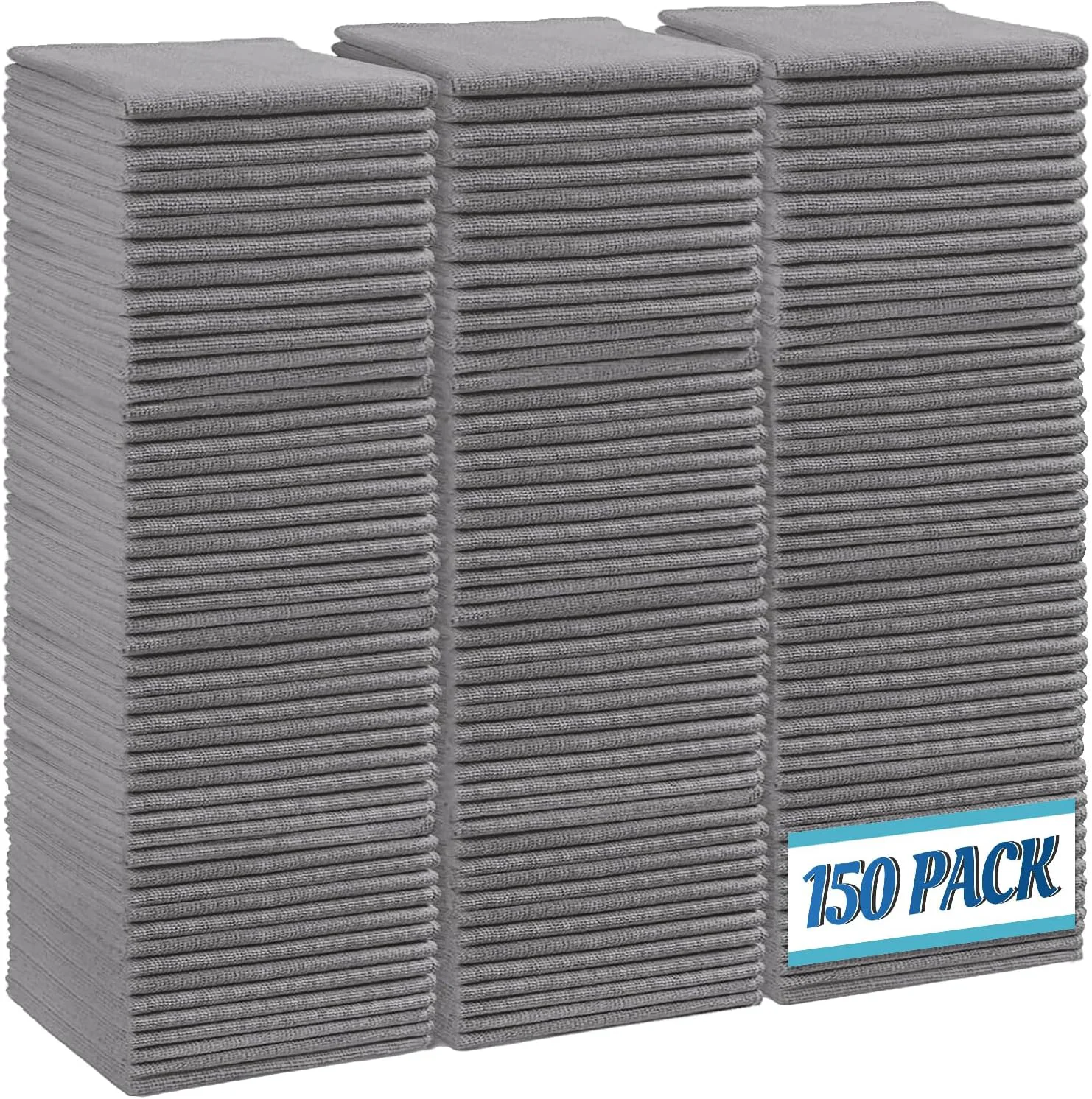 Secure Homexcel Grey Microfiber Cleaning Cloth 150 Pack Cleaning Rags Cleaning Towels 11.5 X11.5 Shop Towels Official