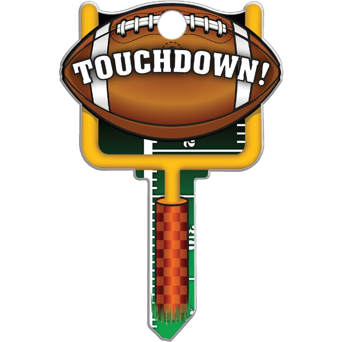 Versatile Lucky Line Football Design Decorative House Key KW11 Easy-to-Use