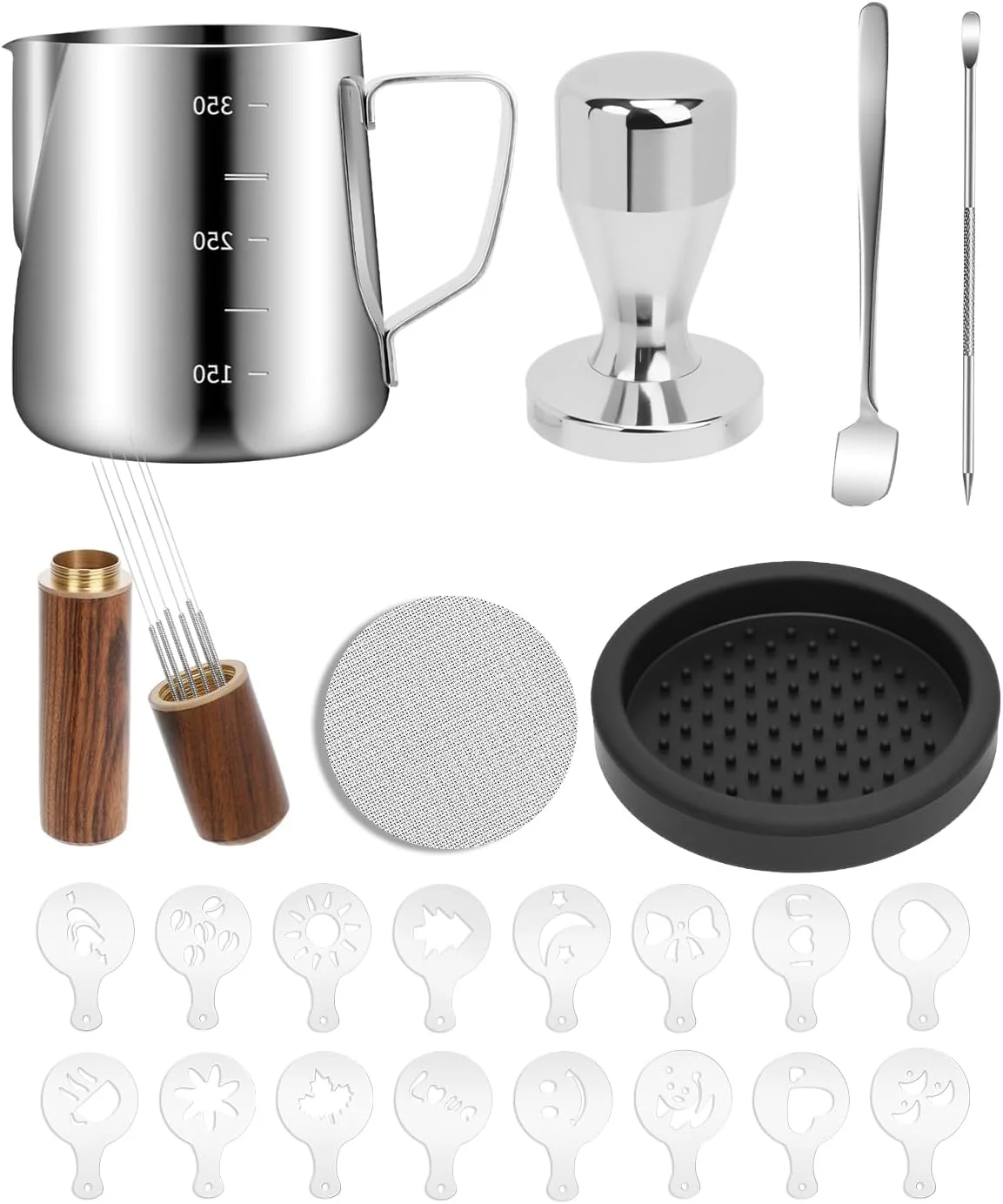 High-End 51mm Espresso Accessories Kit 350ml Milk Frothing Pitcher Set Certified