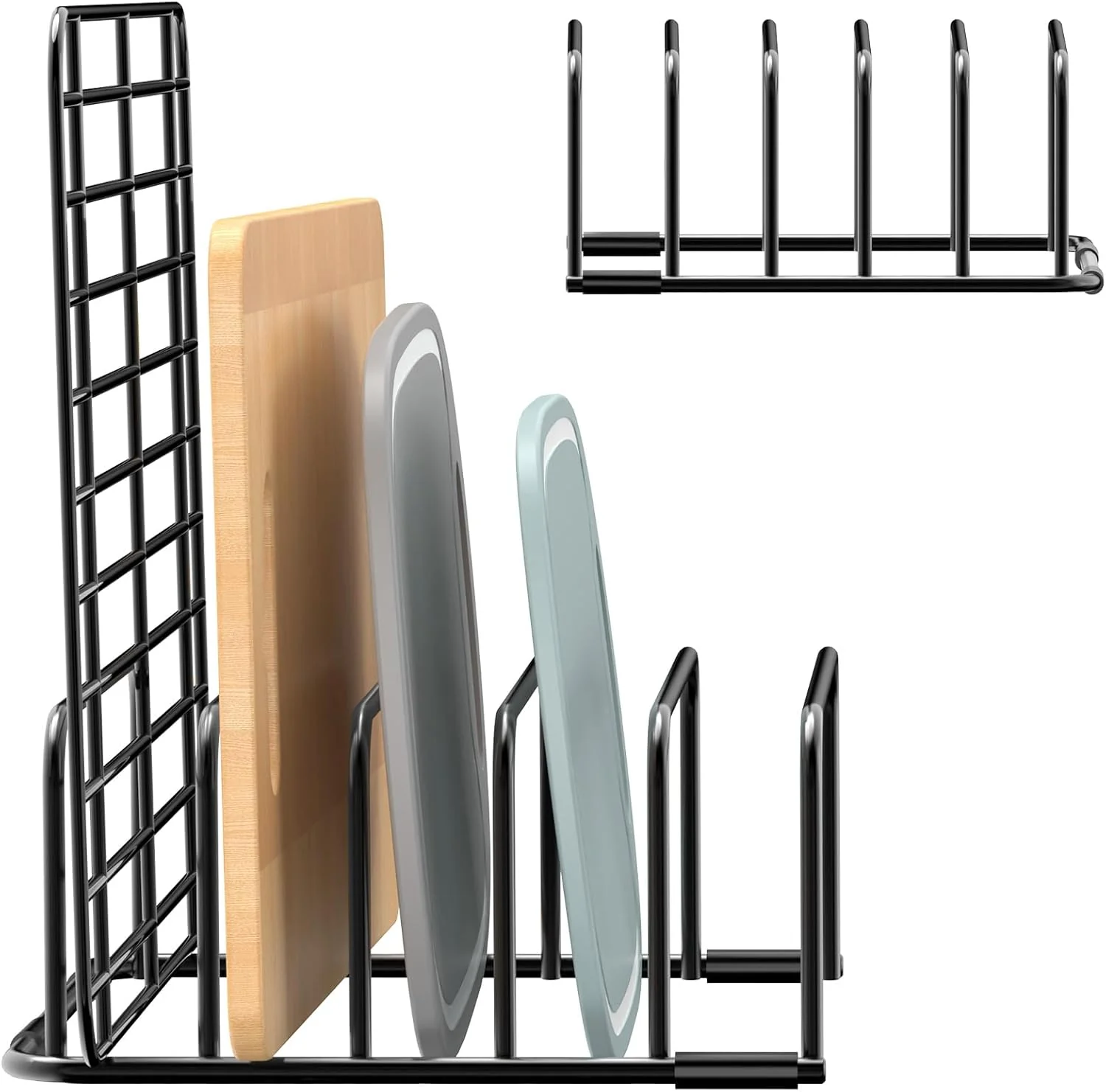 Casual Cutting Board Organizer 1-Pack Cutting Board Holder Rack Baking Cookie Pan Sheets Cooling Small Racks Storage Stand for Kitchen Cabinet Countertop Unique