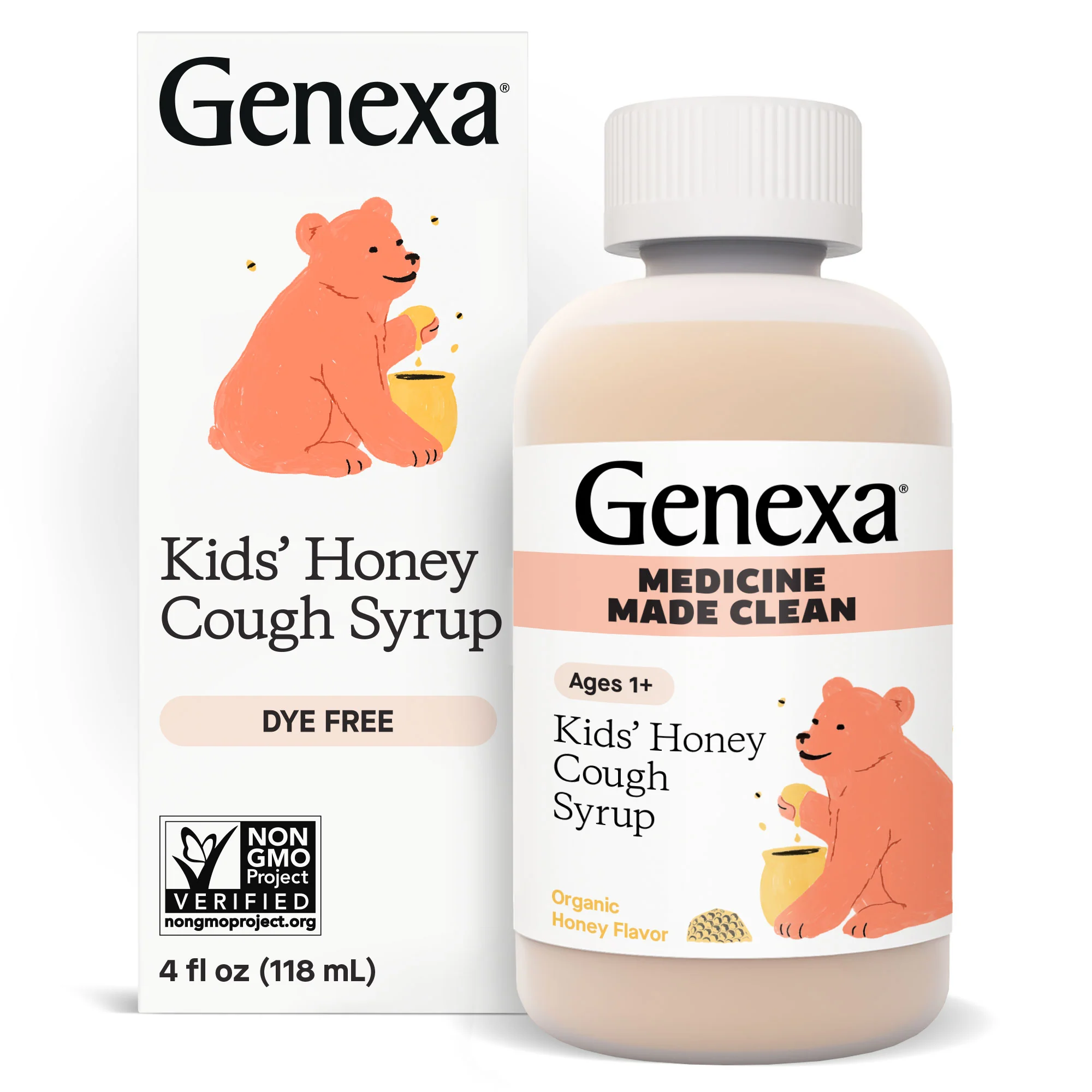 Environmentally Friendly GENEXA Kids' Honey Cough Syrup Ages 1 Fashionable