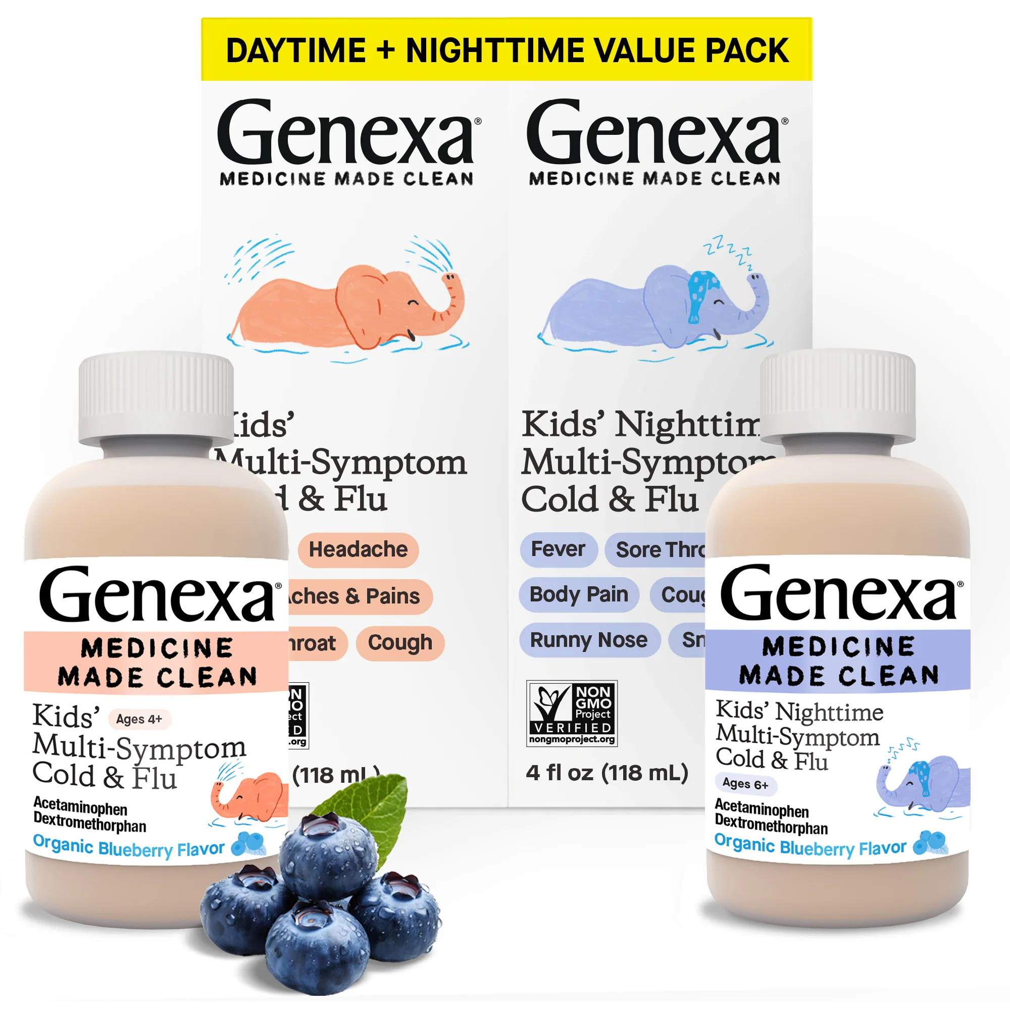 Innovative GENEXA Kids' Daytime Nighttime Multi-Symptom Combo Pack Ages 6 Selected