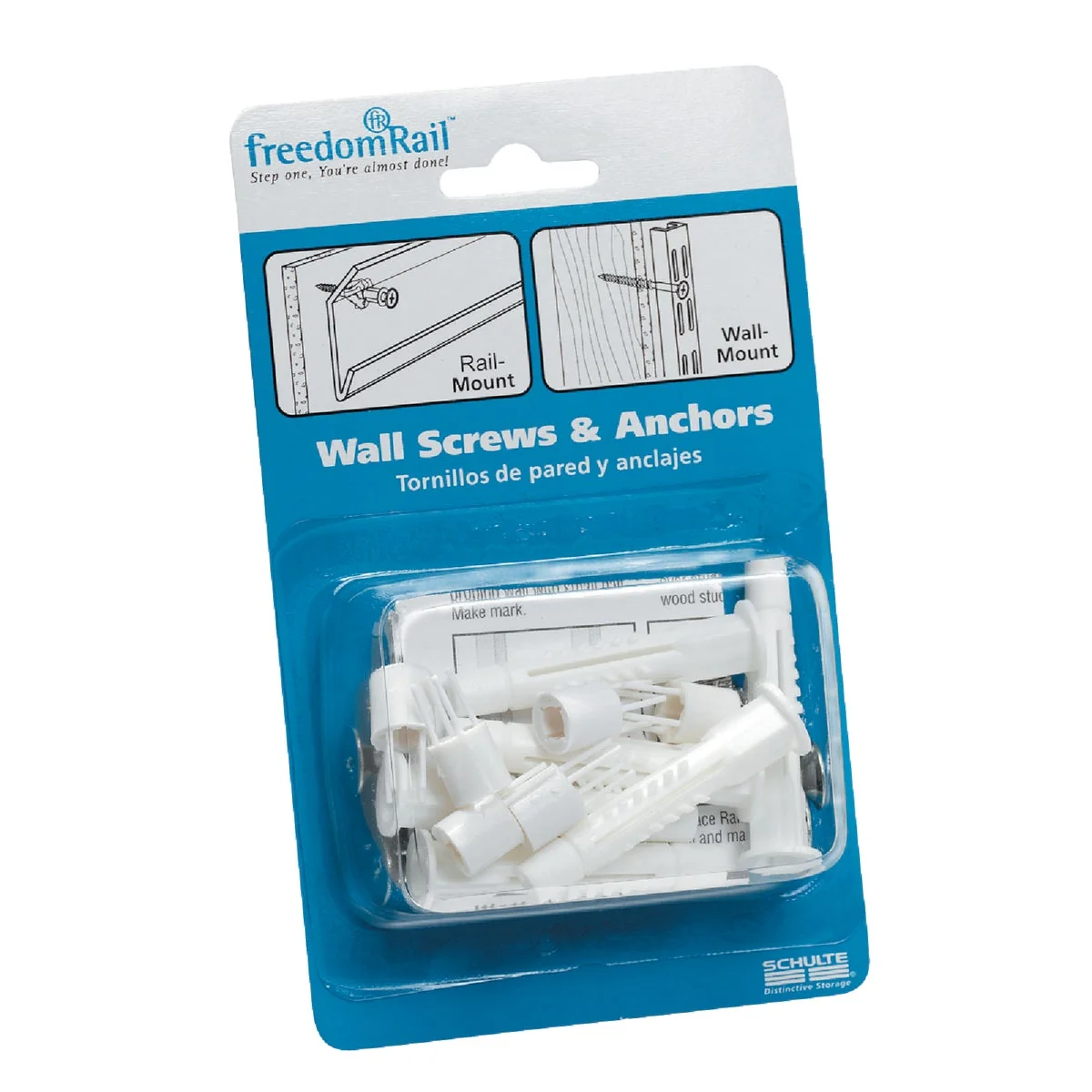 Natural domRail Wall Screw Anchor 12 Count Healthy