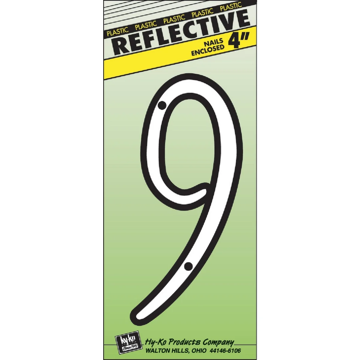 Safe Hy-Ko 4 In. White House Number Nine Outstanding