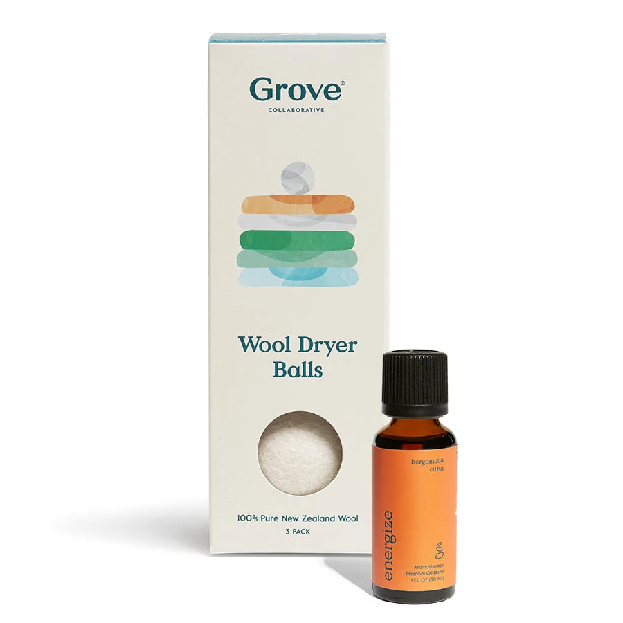 Fast Grove Co. Wool Dryer Balls Energize Essential Oil Blend Lightweight
