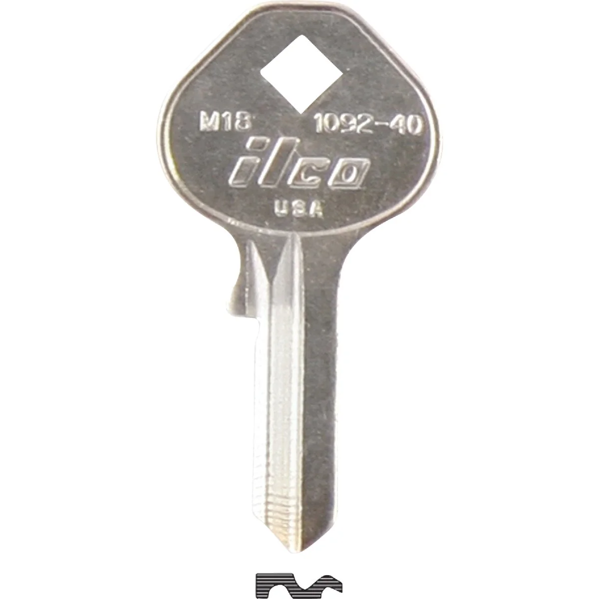 Fast ILCO Master Nickel Plated Padlock Key M18 10-Pack Official
