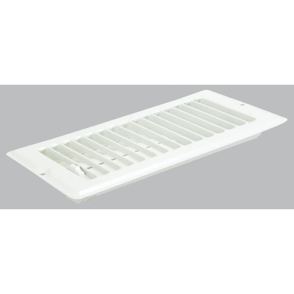 Original United States Hardware 4 In. x 8 In. x 9 16 In. White Steel Floor Register Stylish