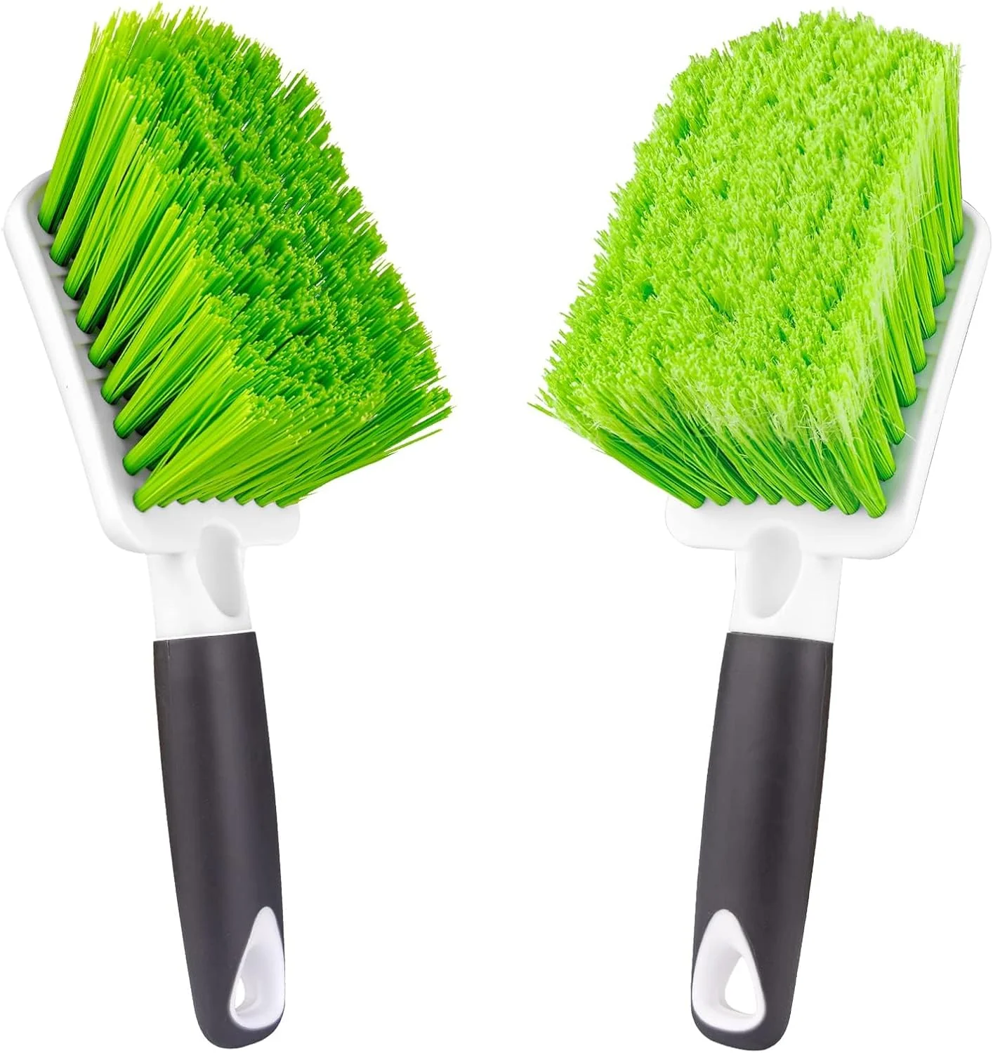 Organic 2 Pack Car Wash Brush Tire Brush for Cleaning Tires Soft amp Stiff Bristle Wheel Cleaner Car Cleaning Supplies for Wheels Rims Carpet Truck SUV Moto RV Motorcycle Authentic