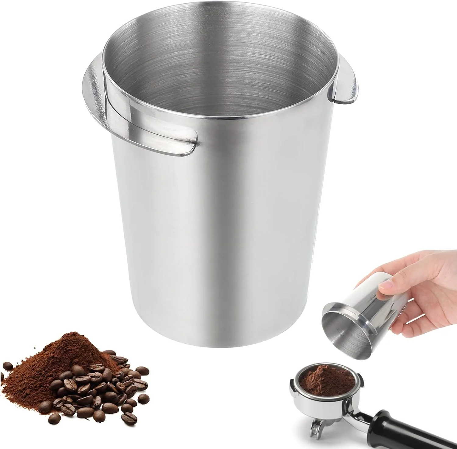 Efficient Coffee Dosing Cup 58mm Stainless Steel Dosing Cup Compatible with All 58mm Portafilter Coffee Powder Cup Coffee Powder Feeder Outstanding