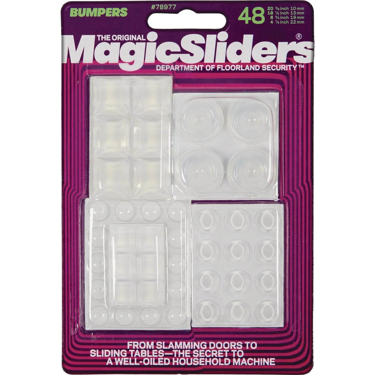 Organic Sliders Clear Self-Stick Value Pack Bumper 48 Pack First-Class