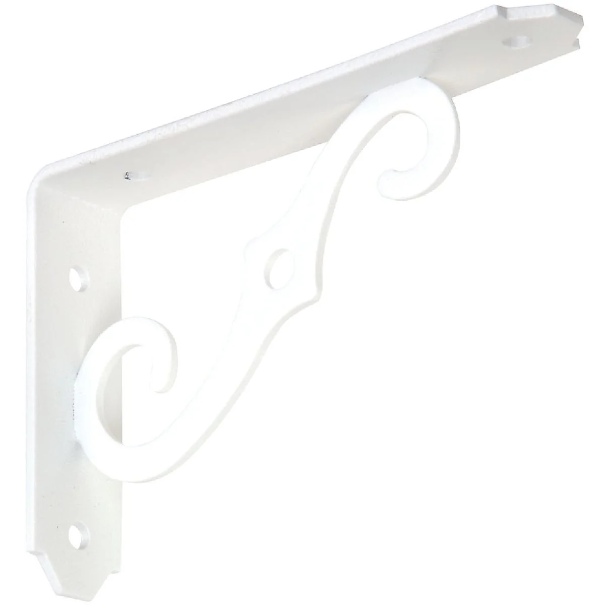 Pure National 152 5 In. D. x 3-1 2 In. H. Antique White Steel Ornamental Shelf Bracket Plant Hanger Versatile