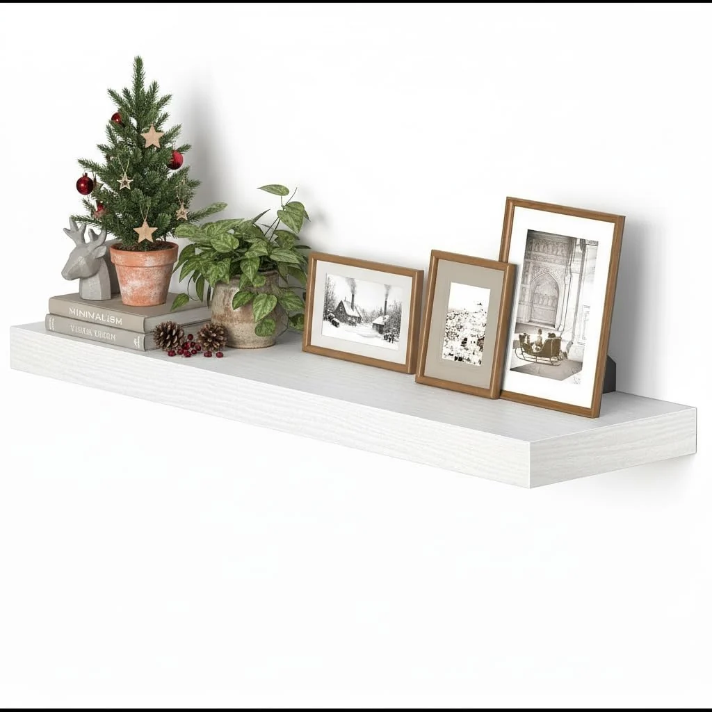 Reusable Vivelove Single Floating Shelves 36x10 Set of 1 White Easy-to-Use