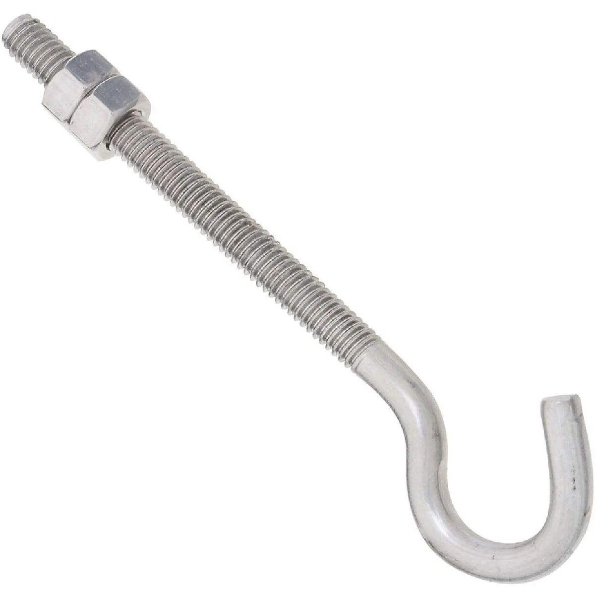 World-Class National 5 16 In. x 5 In. Stainless Steel Hook Bolt with Hex Nuts Reusable